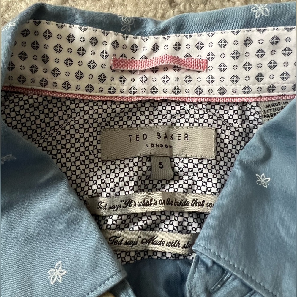 Ted baker size 5 (L) short sleeve dress shirt